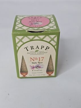 Vintage TRAPP Private Gardens No.17 Baby Rose Votive Candle Box - RARE